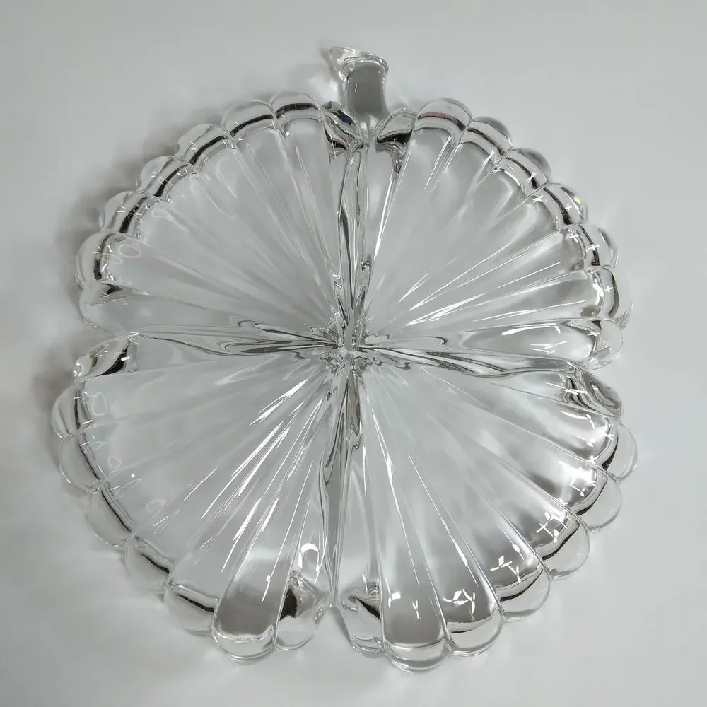 Princess House Apple shaped crystal candy dish 8.5